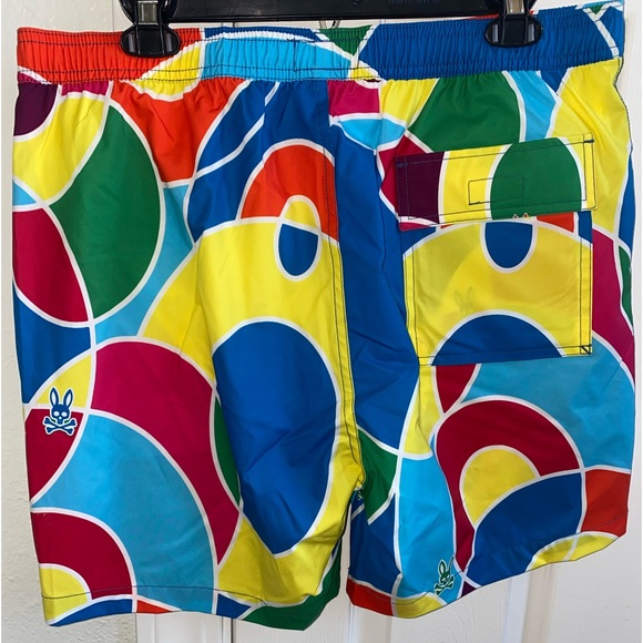 SOLD‼️NWT MENS PSYCHO BUNNY DARWIN SWIM SHORTS (SEAPORT BLUE)- SIZE LARGE - Picture 8 of 15